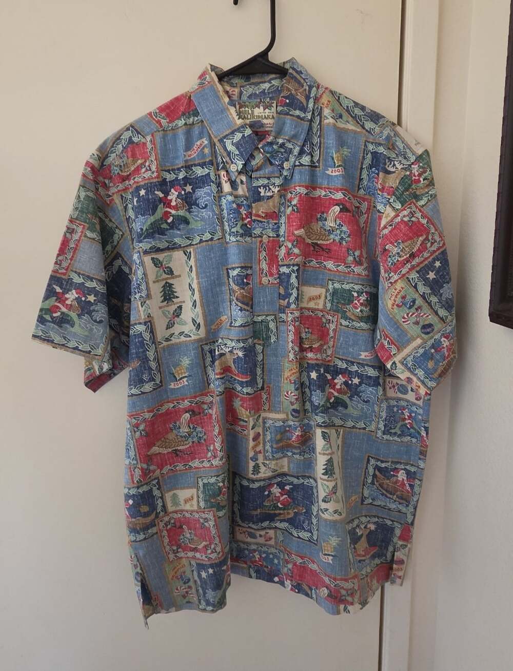 Reyn Spooner Mele Kalikimaka 2003 Christmas Hawaiian Shirt Size XL